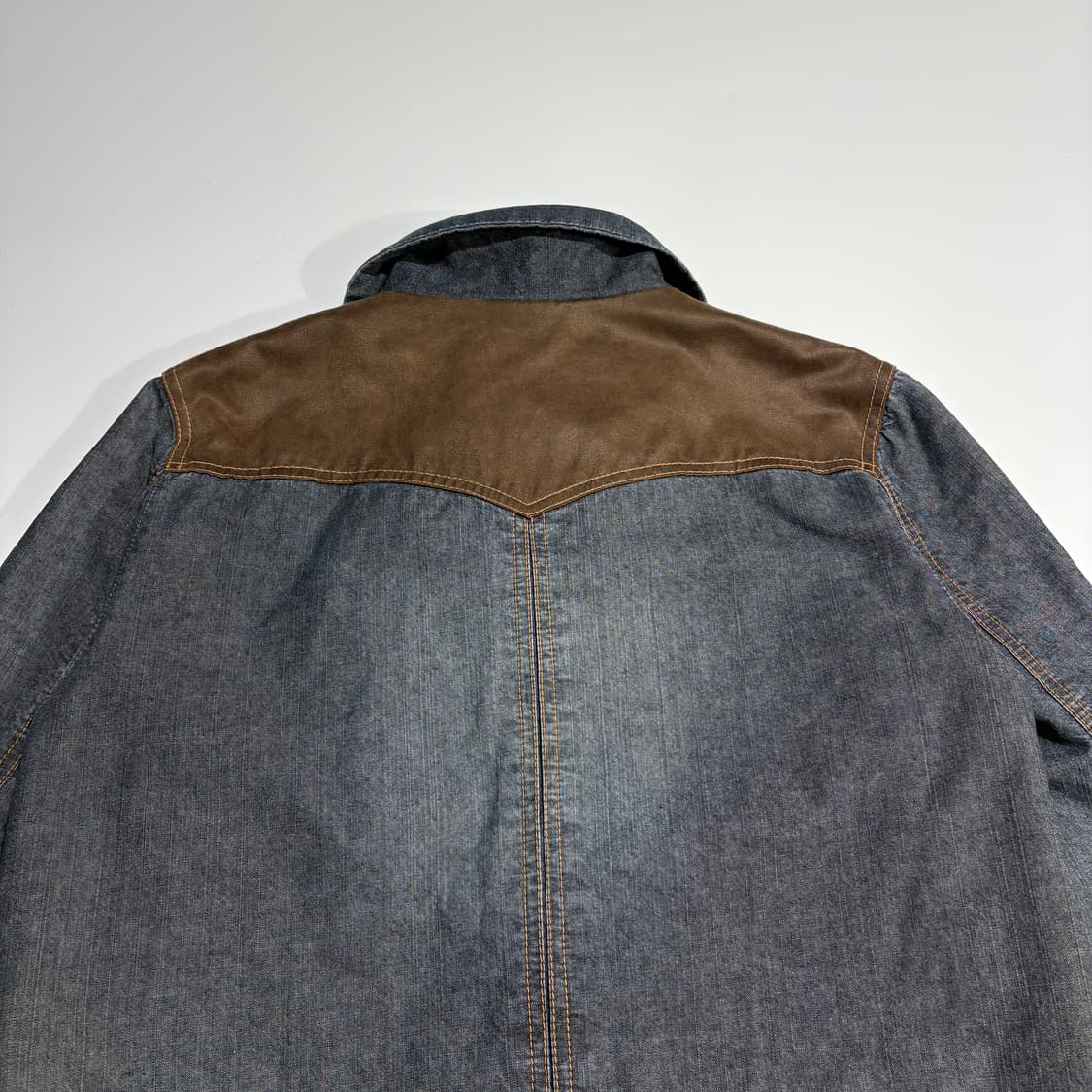 빈티지 워크 데님 배색 자켓 상품이미지7