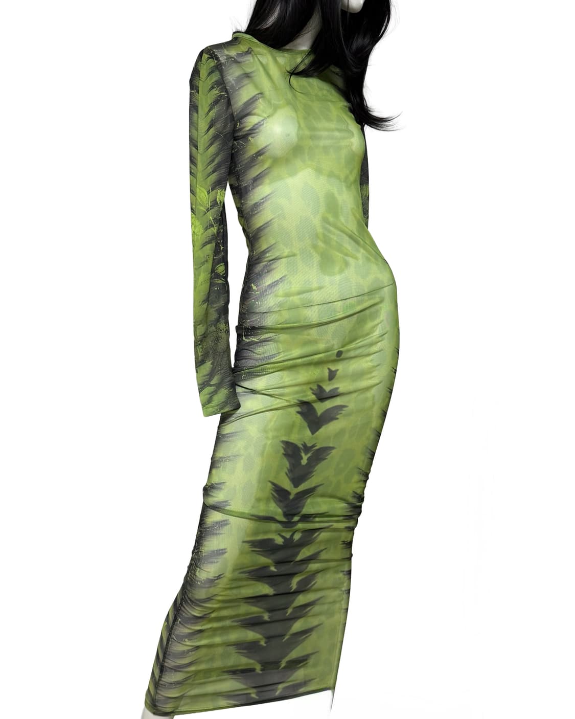 빈티지 매쉬 그래픽 드레스 상품이미지2