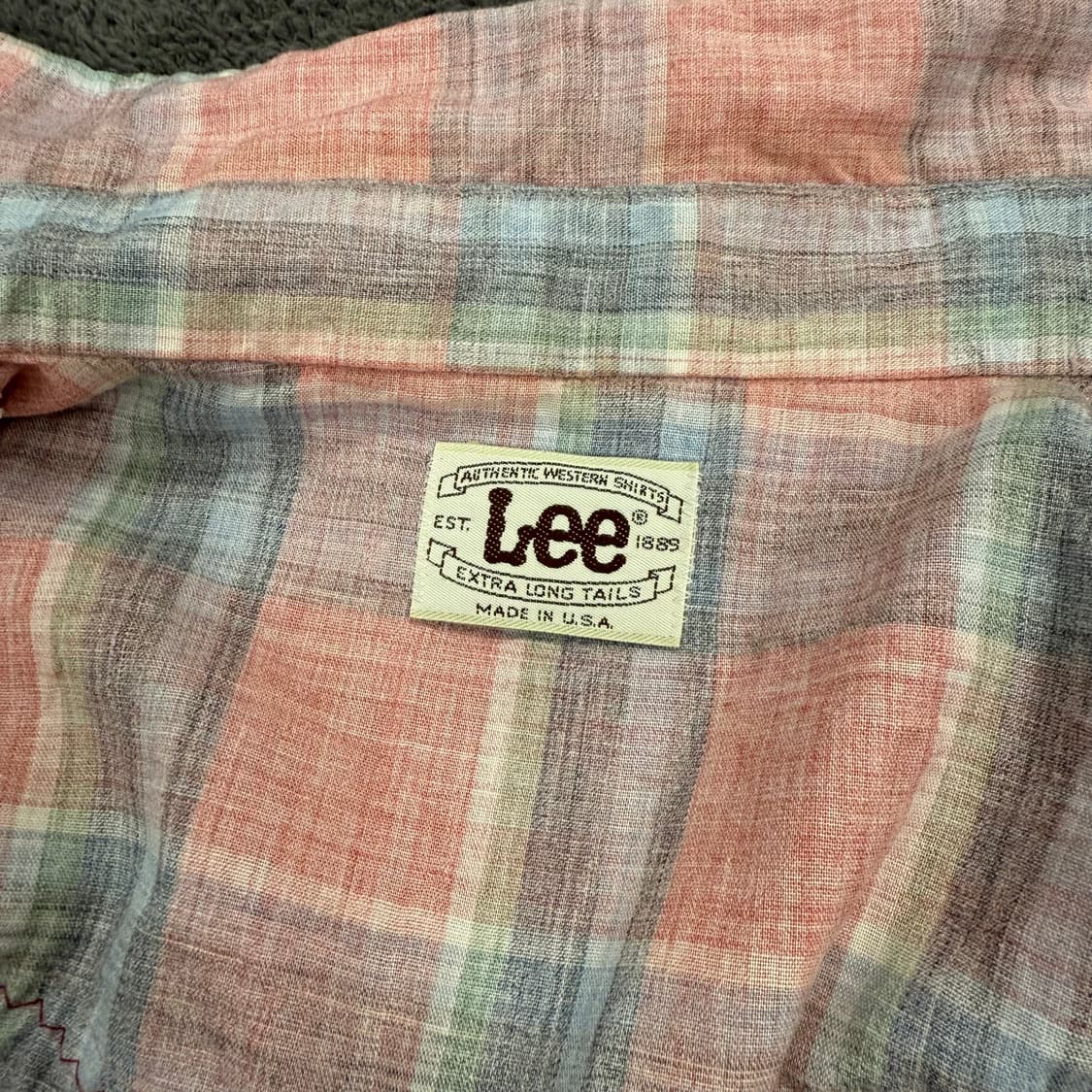 [ 정품 ] Lee 리 빈티지 웨스턴 카라 셔츠 긴팔티 상품이미지5