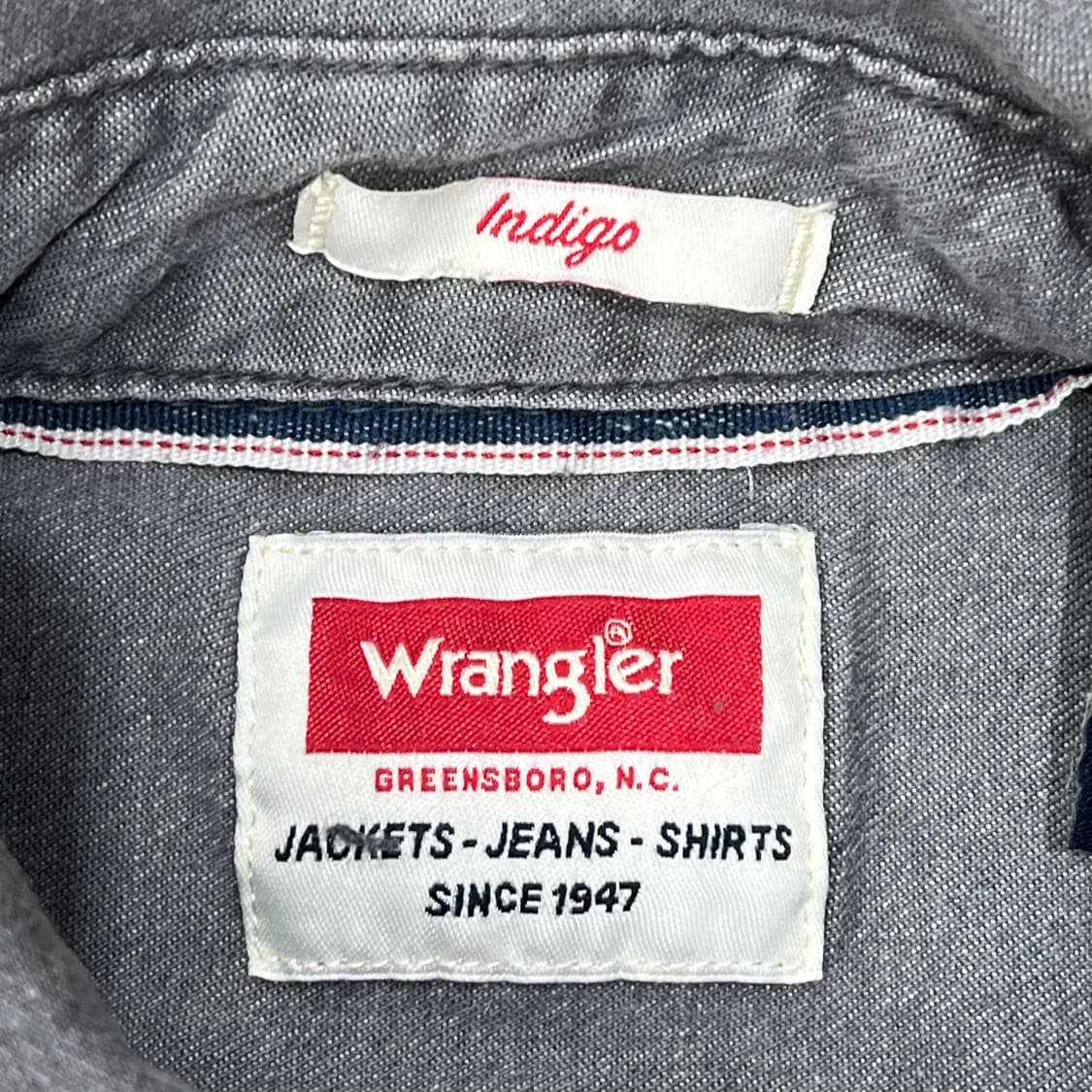 랭글러 그레이 데님셔츠 s09042 상품이미지5