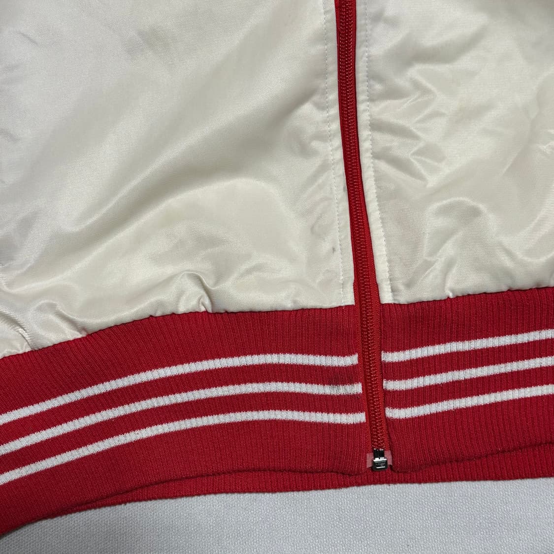 XL 아디다스 파이어버드 화이트 레드 삼선 자켓 상품이미지7