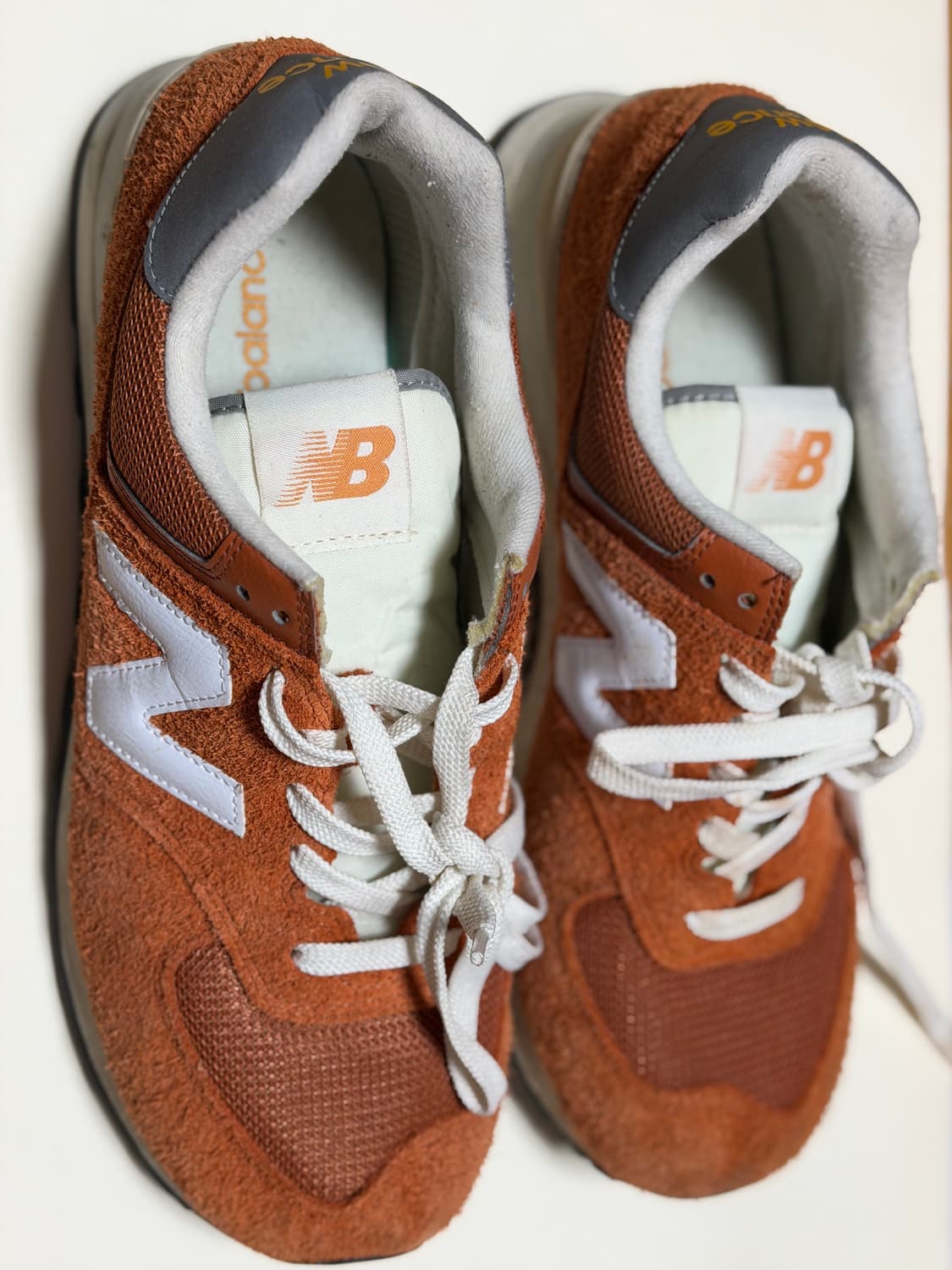 뉴발란스 574 헤리티지 오렌지 버스트 화이트 상품이미지2