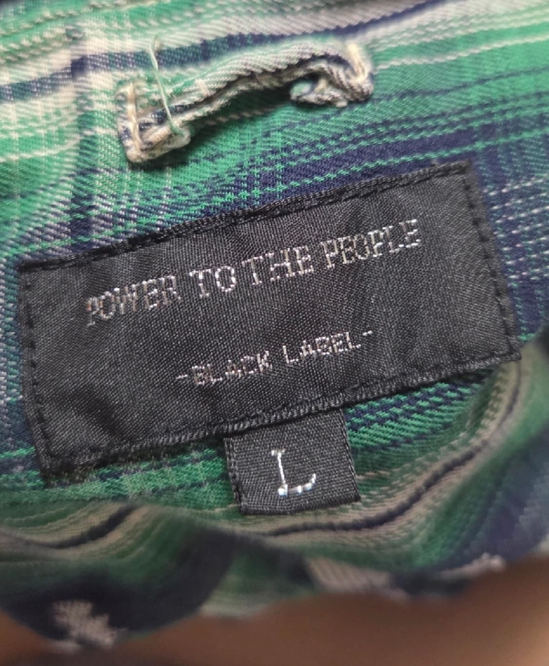 (택포)Power to the people 긴팔 그린 셔츠 L사이즈 상품이미지4