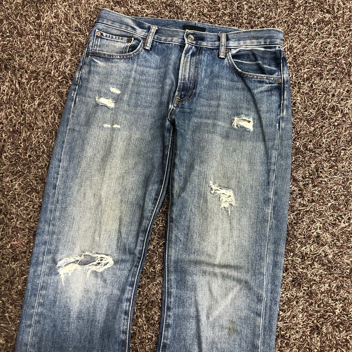 유니클로 디스 데미지 워싱 데님 팬츠 상품이미지2