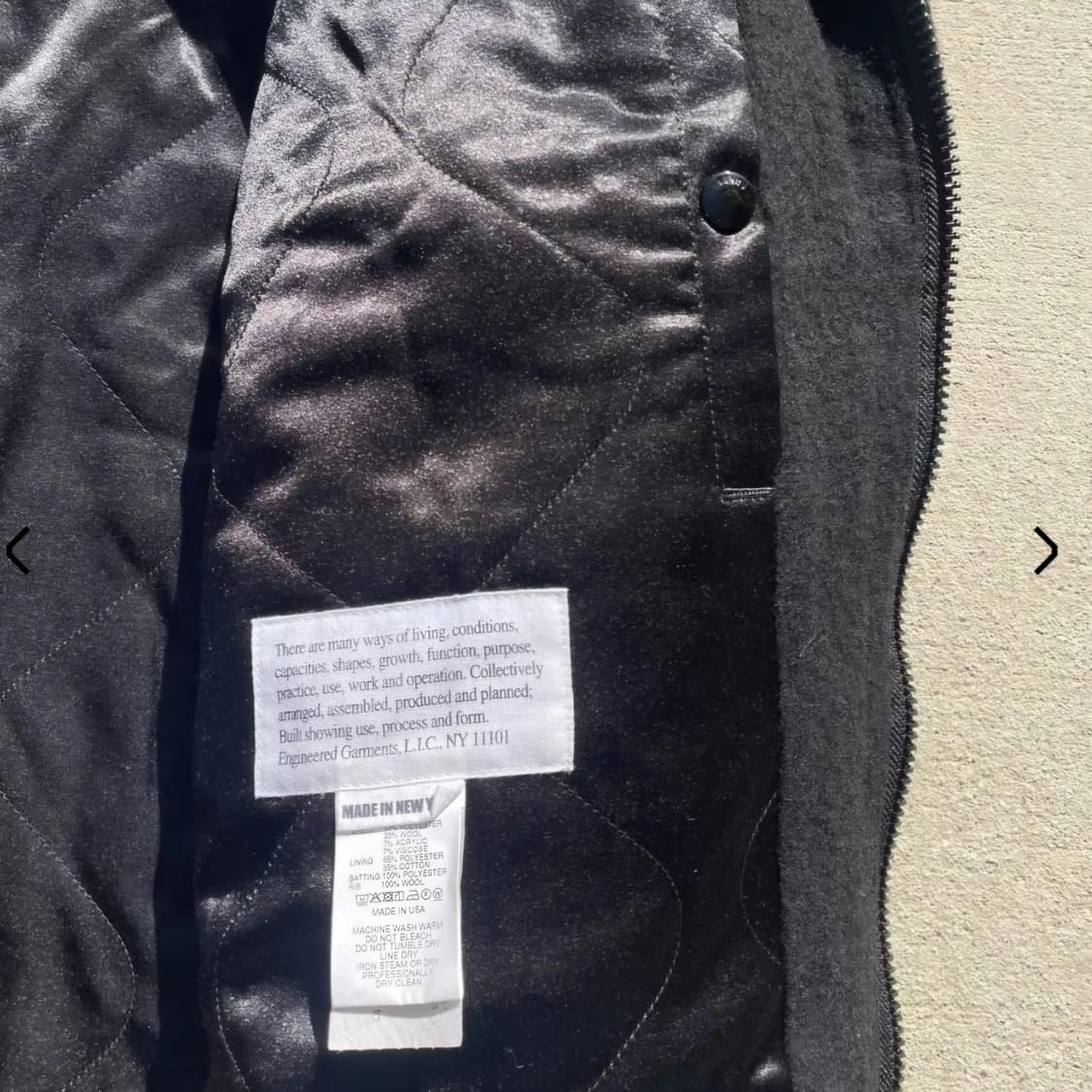 엔지니어드 가먼츠 LL Jacket flight 23aw 새상품 상품이미지4