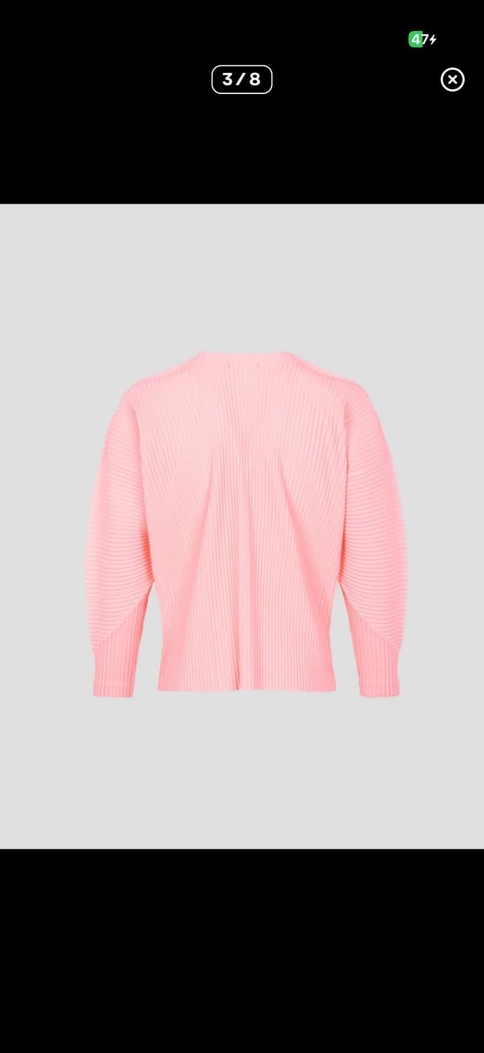 이세이미야케 옴므플리세 오버사이즈 브이넥 가디건 라이트 핑크 상품이미지4