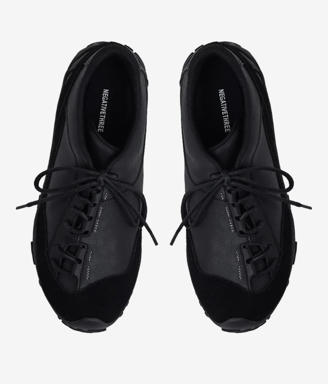 네커티브쓰리  Curved Lace No.2 Sneakers_Black 상품이미지2
