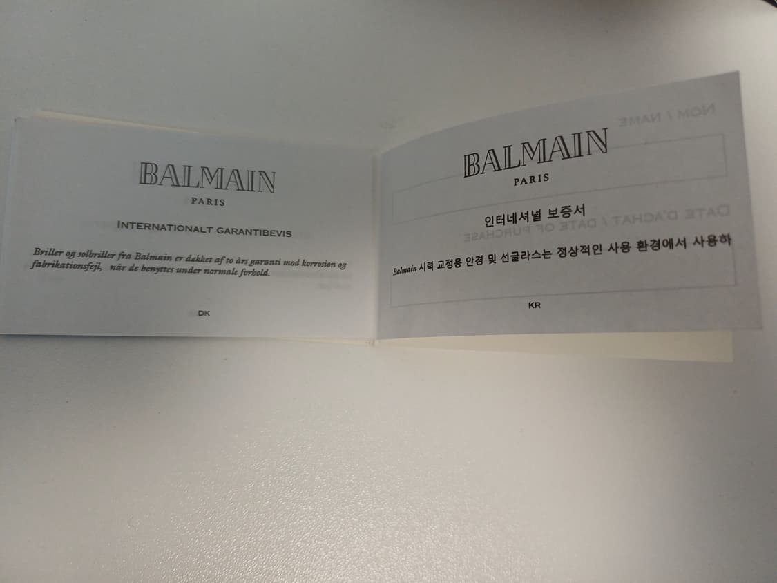[풀구성/정품] 발망(BALMAIN)  블랙 골드 선글라스[남녀공용] 상품이미지7