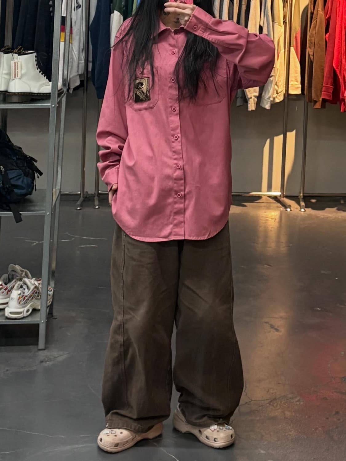 슈프림 17F 자파타 로즈핑크 워크셔츠 A3264 상품이미지1