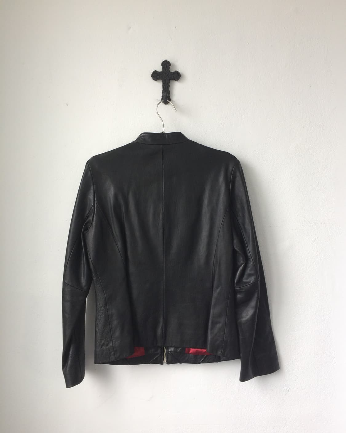 Pattern leather zip up jacket 상품이미지3