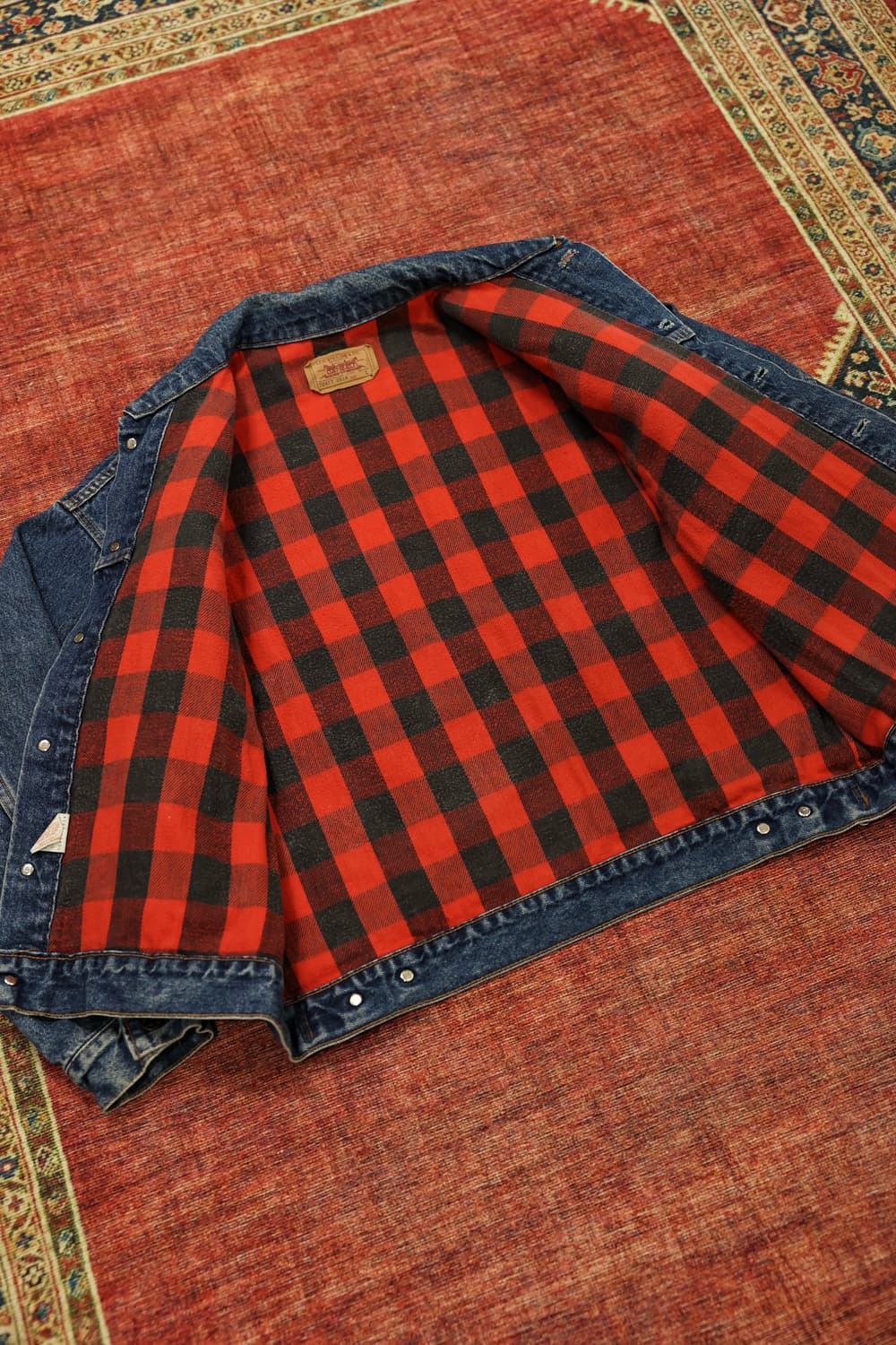 80s 빈티지 리바이스 체크 안감 트러커자켓 판매 상품이미지6