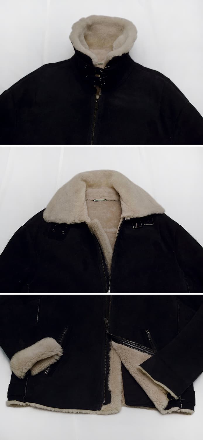 엠비오 (MVIO) 천연 양가죽 스웨이드 무스탕 라이더 자켓 (100+) 상품이미지4