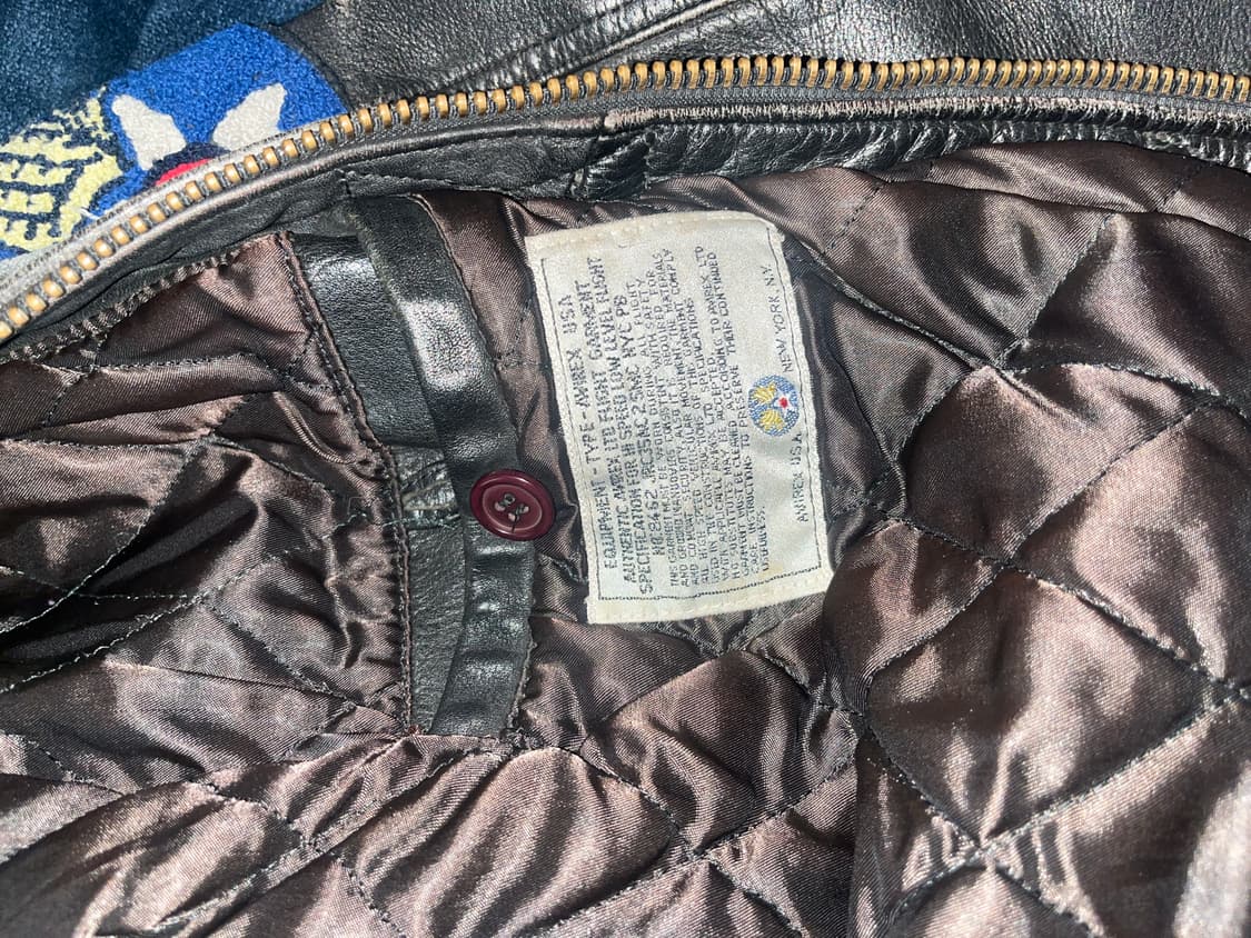 아비렉스 가죽 바시티 자켓 S 상품이미지4