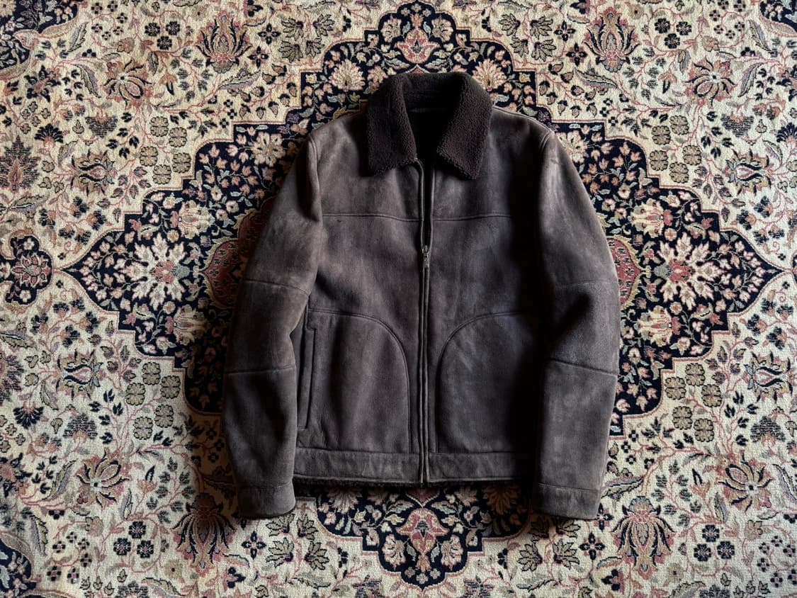 로로피아나 시어링 레더 자켓 100 상품이미지1