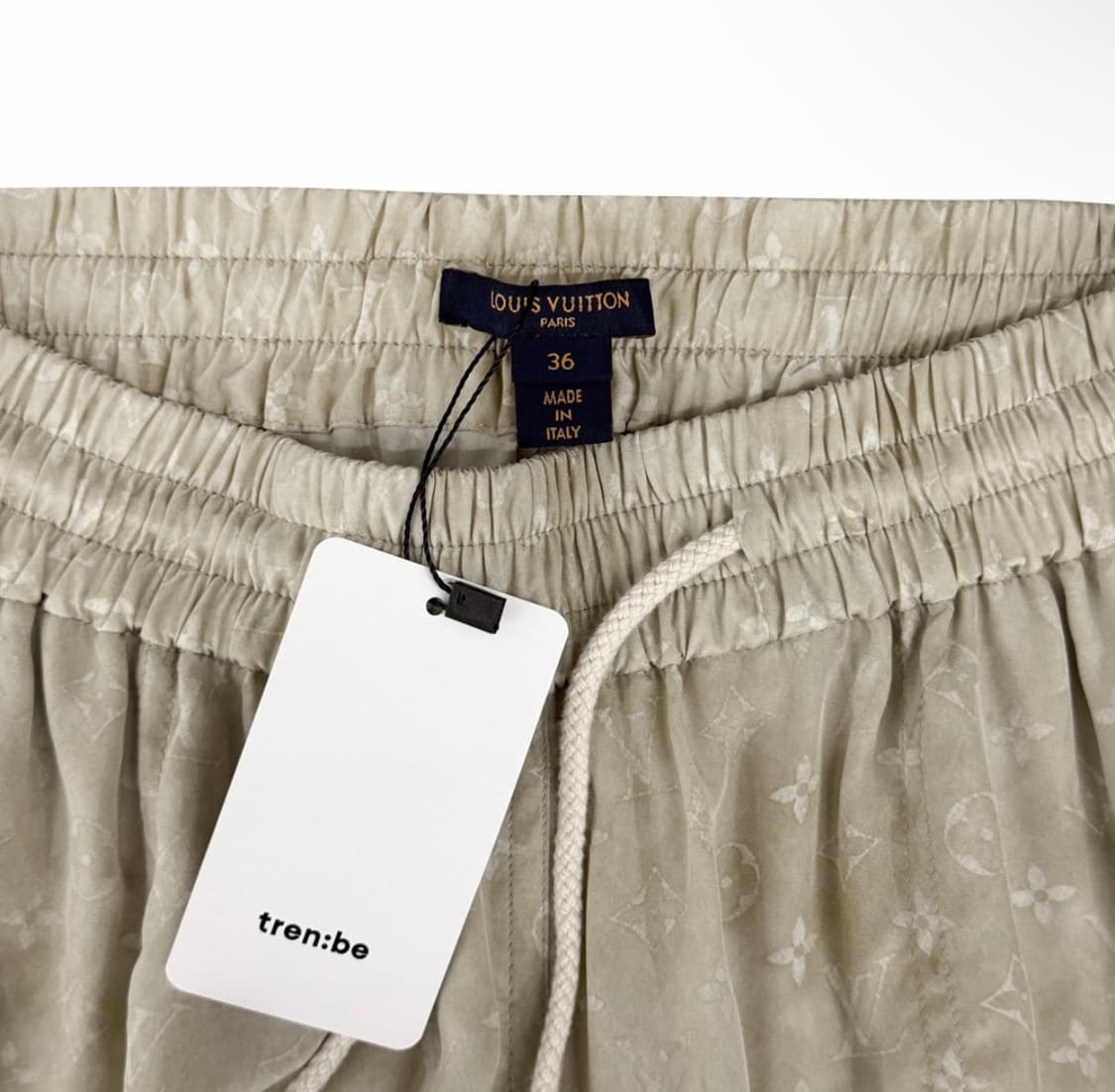 [36] 루이비통 여성 LV 모노그램 클라우드 실크 조거 팬츠 베이지 상품이미지7