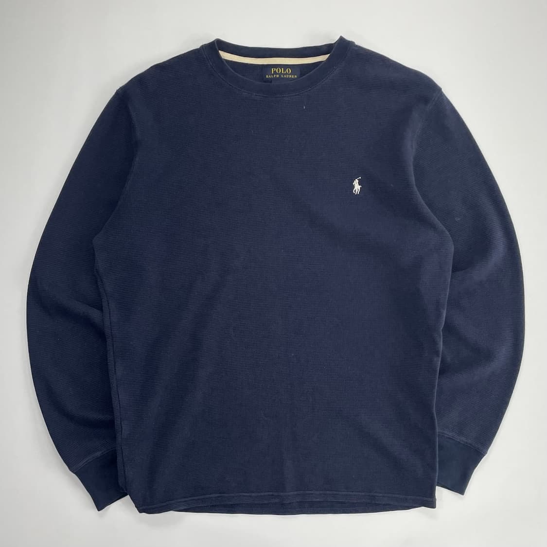 Polo 화이트 포니 네이비 와플 니트 상품이미지3