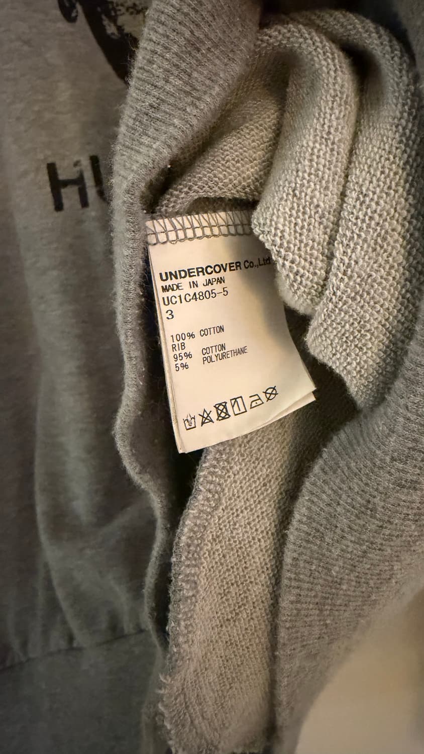언더커버 humanism 맨투맨 3사이즈 상품이미지3