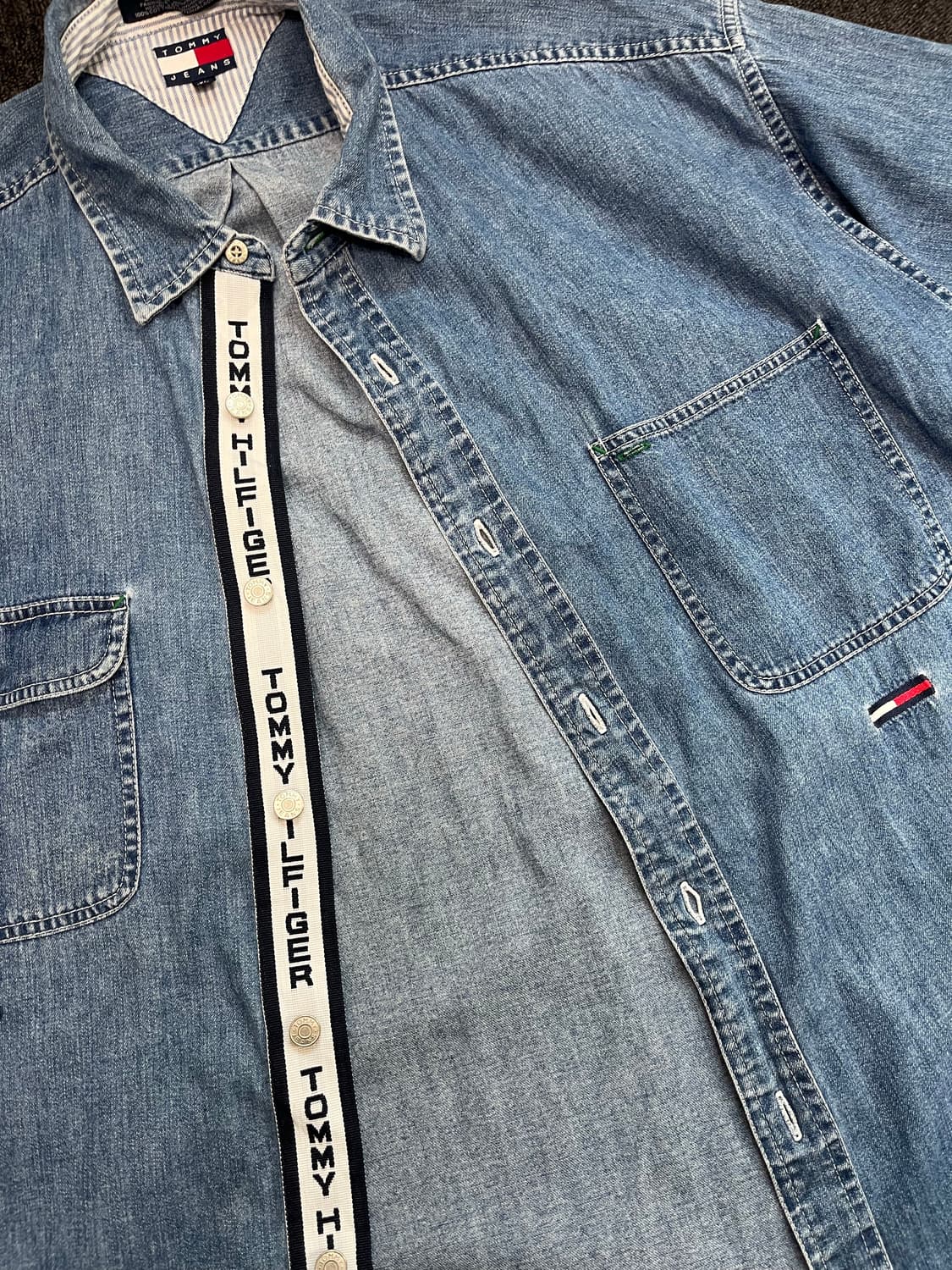 타미힐피거 데님 반팔 셔츠 상품이미지6