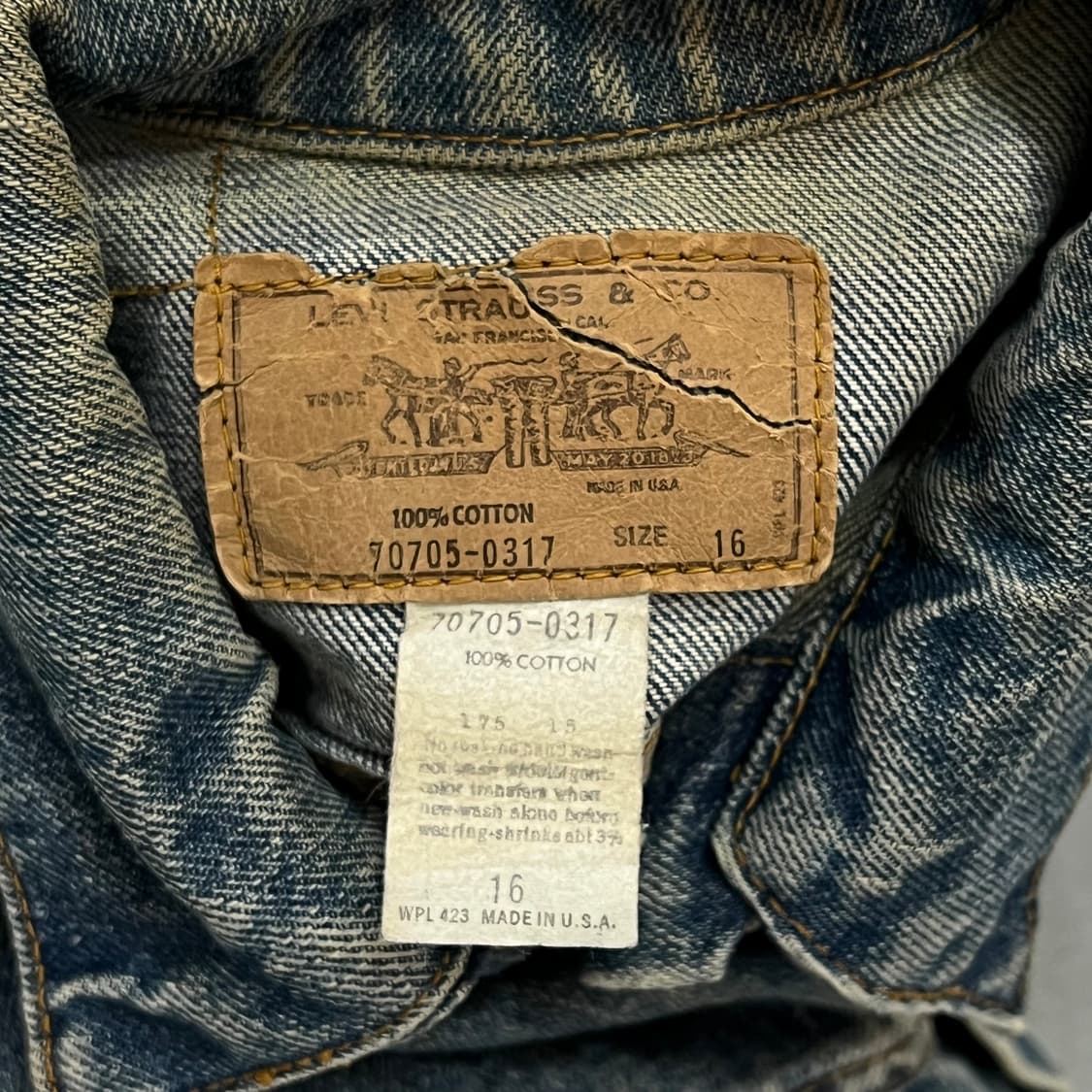  70s 리바이스 오렌지탭 빅E 데님 트러커 자켓 y15917 상품이미지8