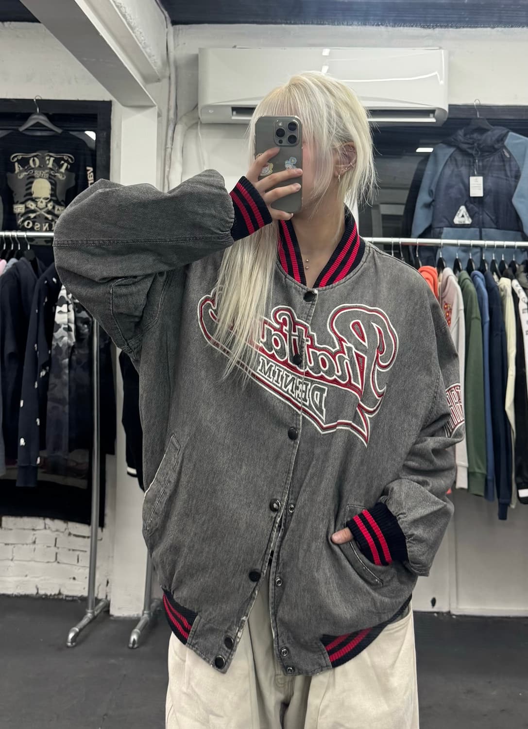 Phat Farm 팻 팜 올드스쿨 데님 바시티 상품이미지4