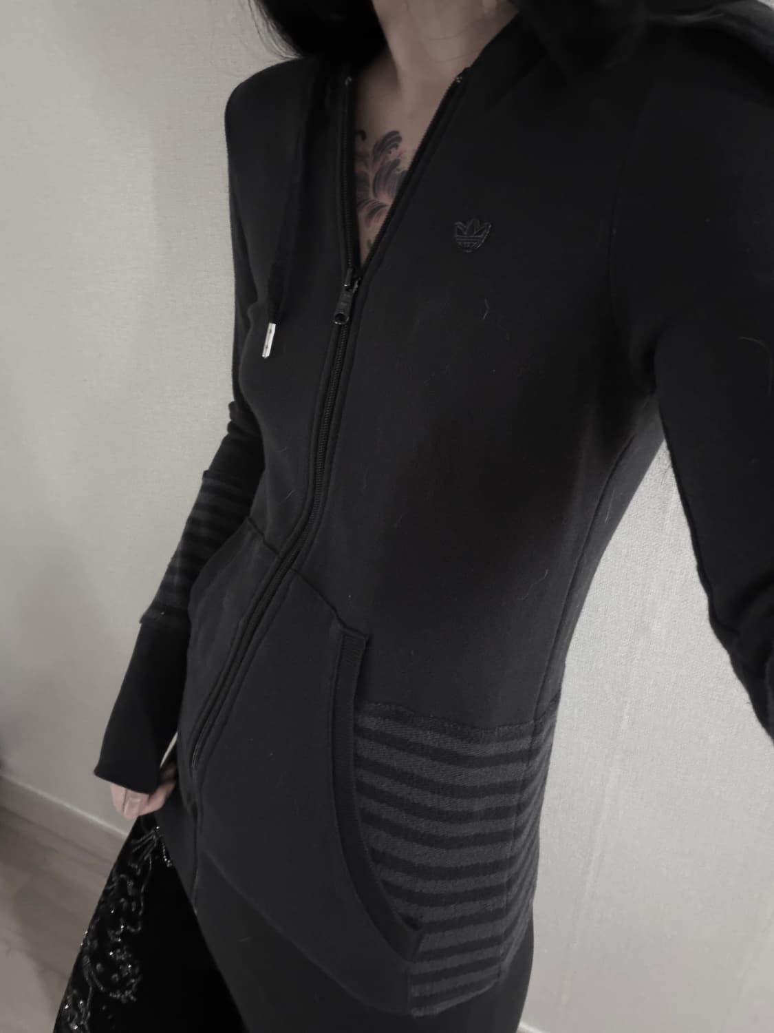 Adidas slim fit striped zip-up 상품이미지3