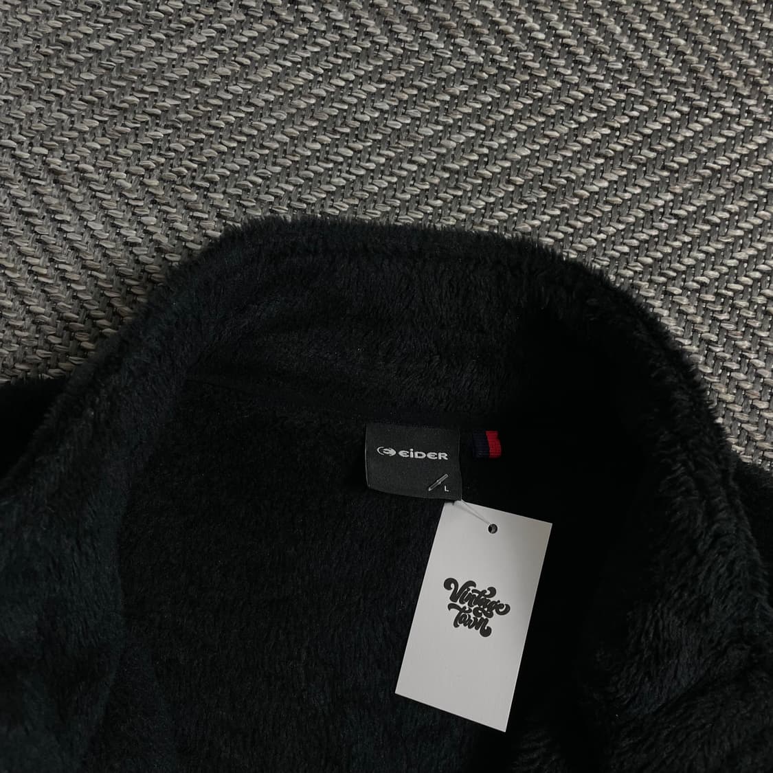아이더 블랙 넥 로고 플리스 집업 자켓 o 4021 상품이미지8