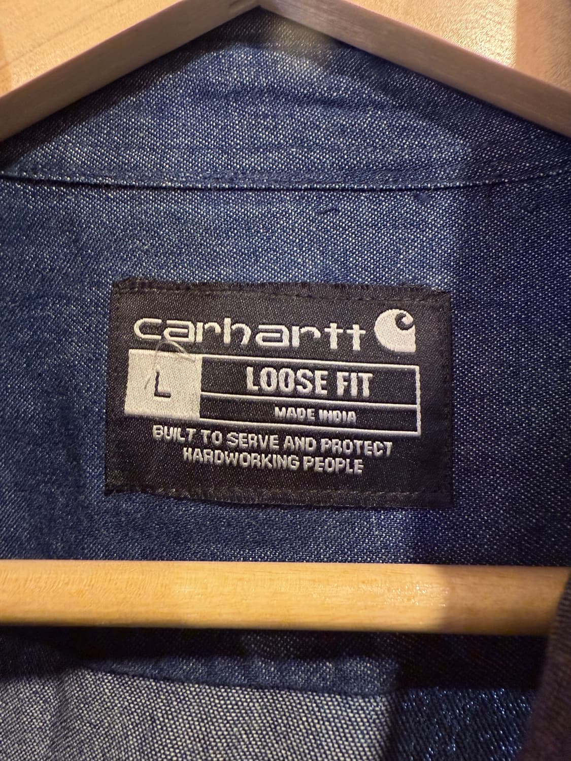 칼하트 진청 반팔셔츠 상품이미지2