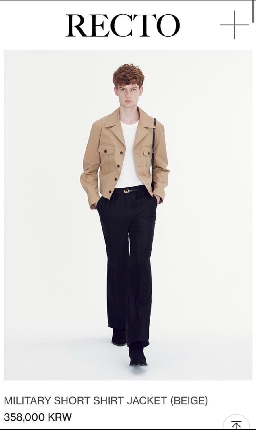 구매글) Recto 렉토 21fw 밀리터리자켓 베이지 S,M 상품이미지1