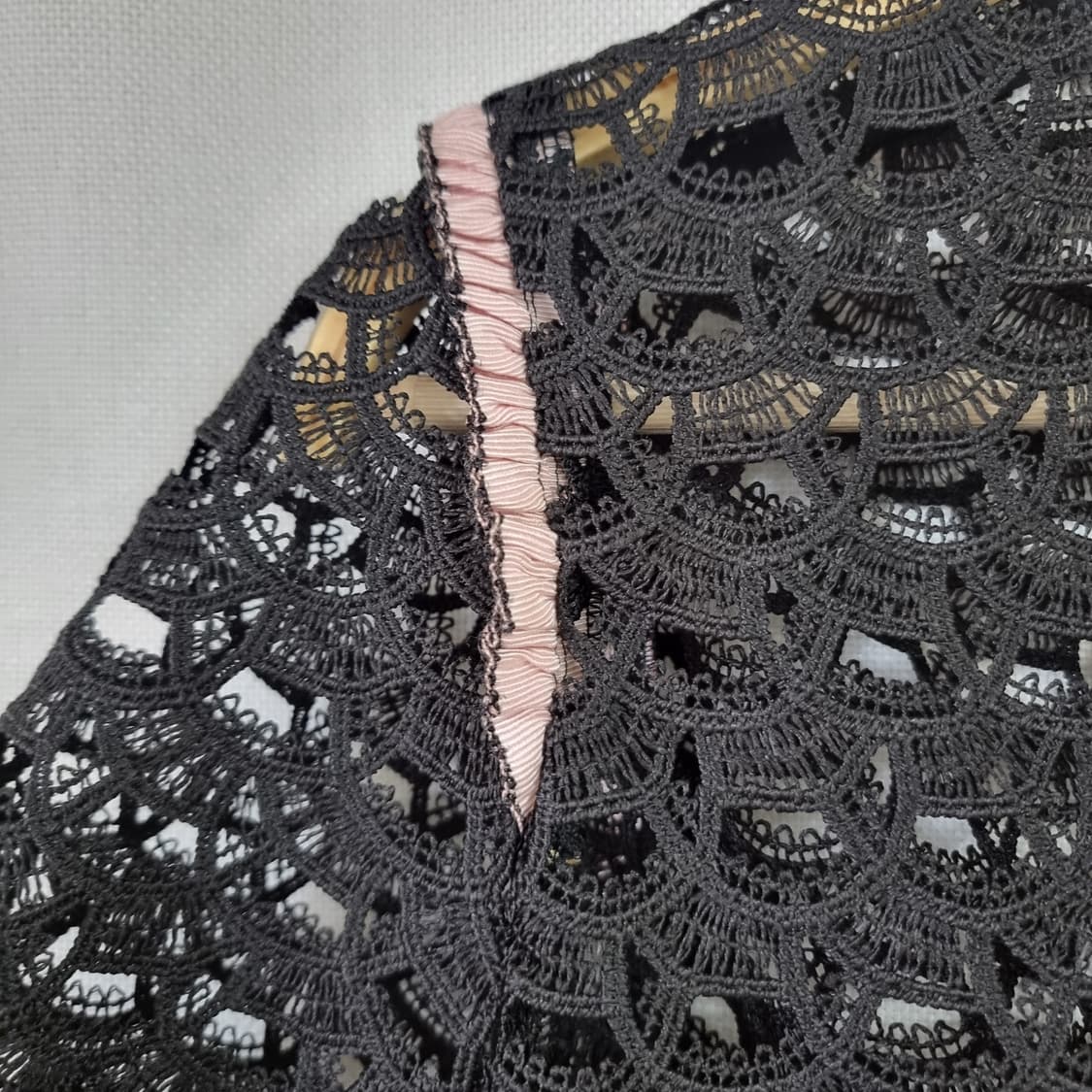 Sandro 산드로 블라우스 시스루 크롭 (55) 1회착/상태최상 상품이미지4