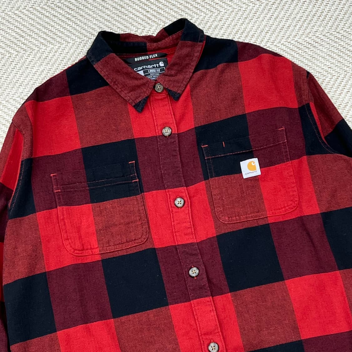 칼하트 투포켓 체크셔츠 r2547 상품이미지3