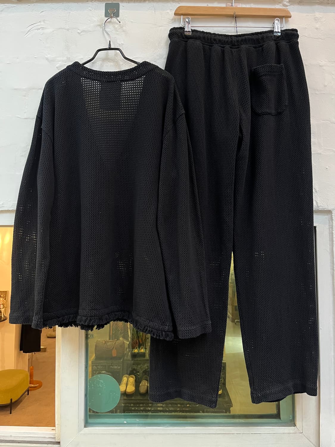 OAS 블랙 네로 네트 가디건 & 아요라 네트 팬츠 셋업 L 상품이미지9