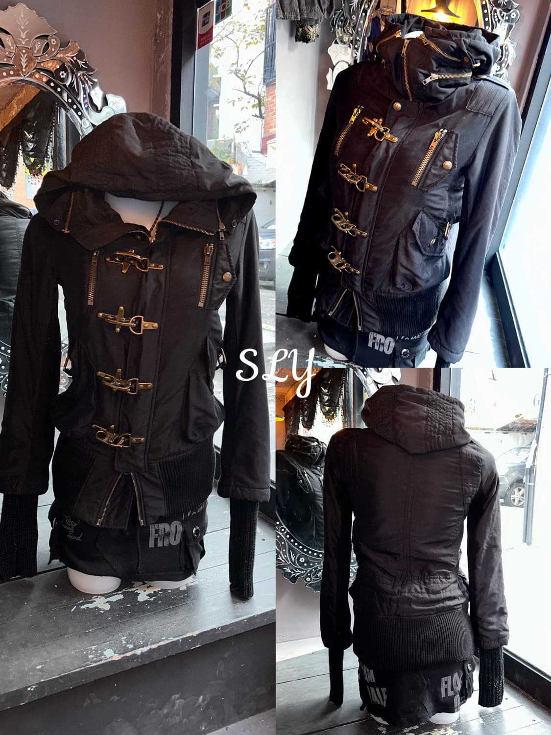 SLY 슬라이 y2k 투웨이 롱 자켓 펑크갸루 상품이미지7