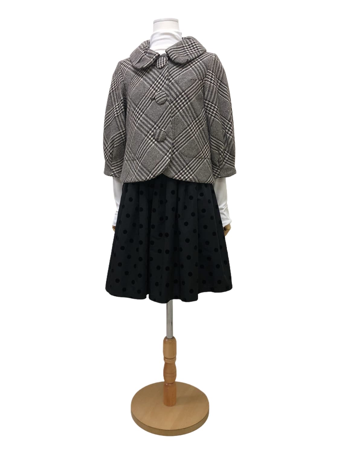 레이빔즈 체크 숏 코트 상품이미지2