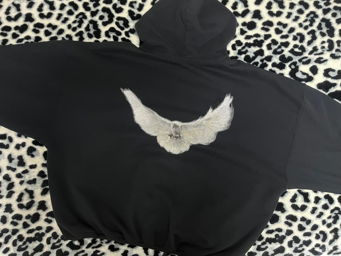 이지 갭 발렌시아가 도브 후드 워시드 블랙 상품이미지1