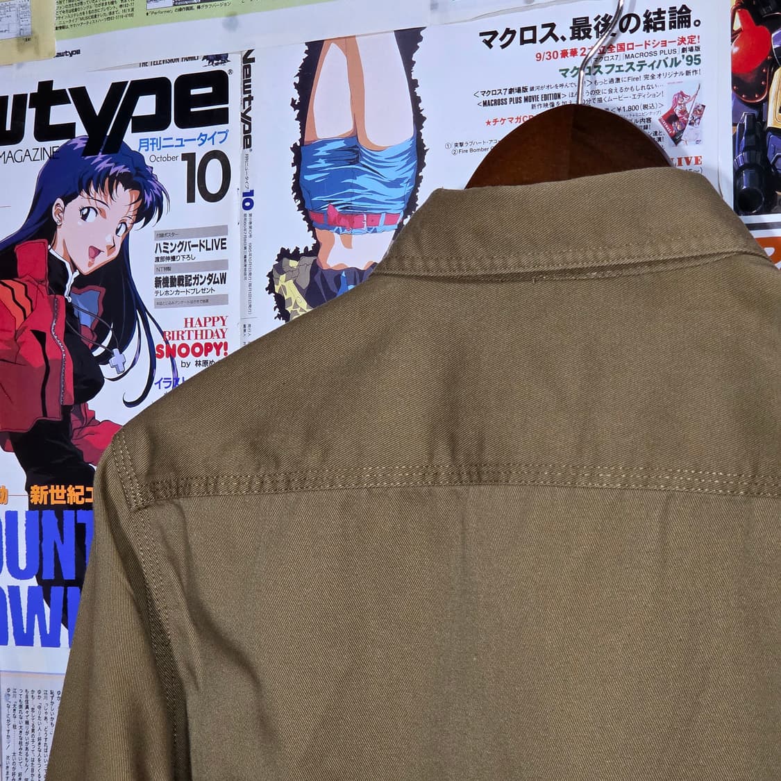 JPN 디키즈 레터링 카멜 브라운 코튼 셔츠 상품이미지6