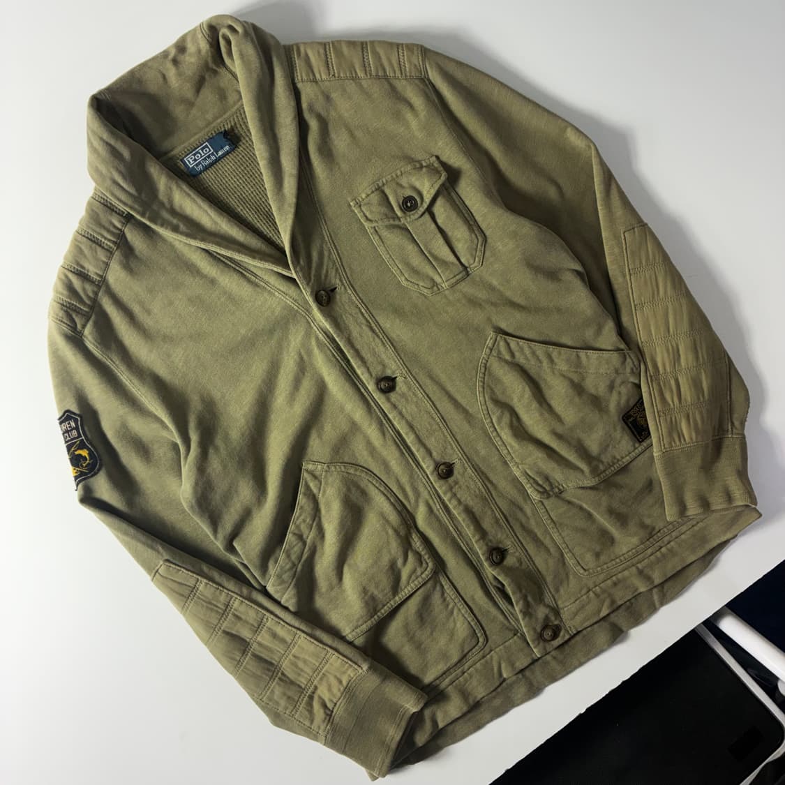 Polo  폴로 랄프로렌 스포츠맨 패치 포켓 숄카라 가디건  상품이미지2