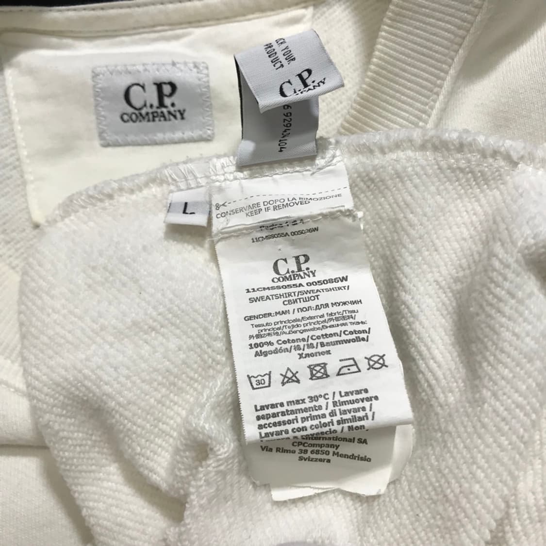 [[L, QR정품] C.P 컴퍼니 싱글 렌즈 맨투맨@216 상품이미지7