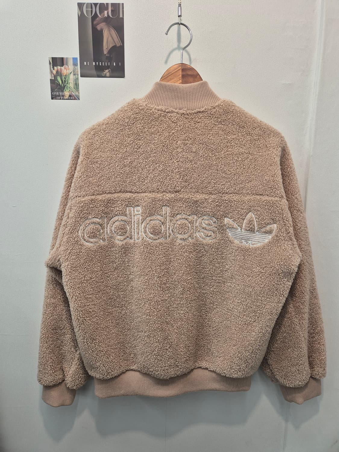 아디다스 쉐르파 자켓 L 사이즈 베이지 상품이미지3