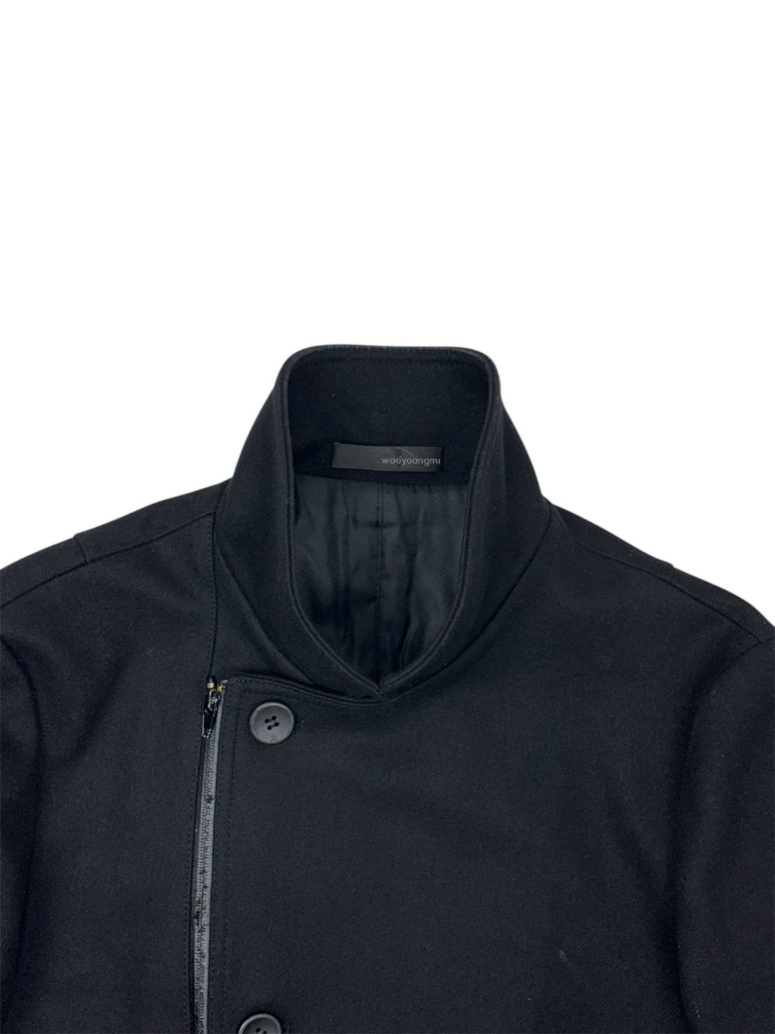 우영미 하이넥 사선지퍼 코트 상품이미지2