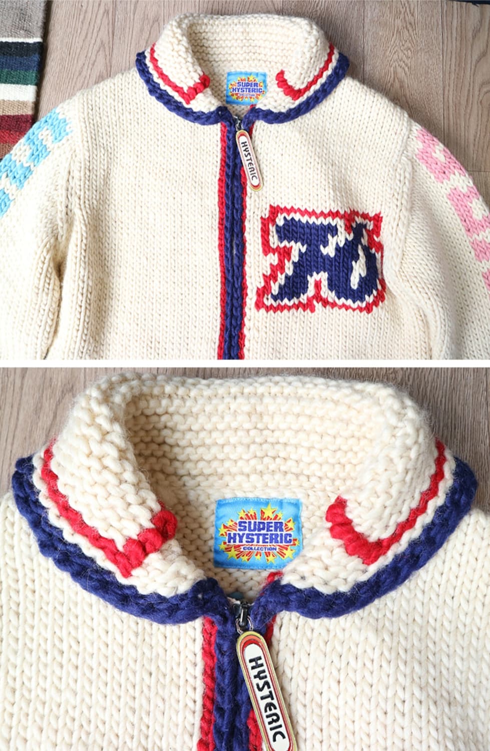 Hysteric Glamour 히스테릭 글래머 울100% 도톰한  코위찬 상품이미지2