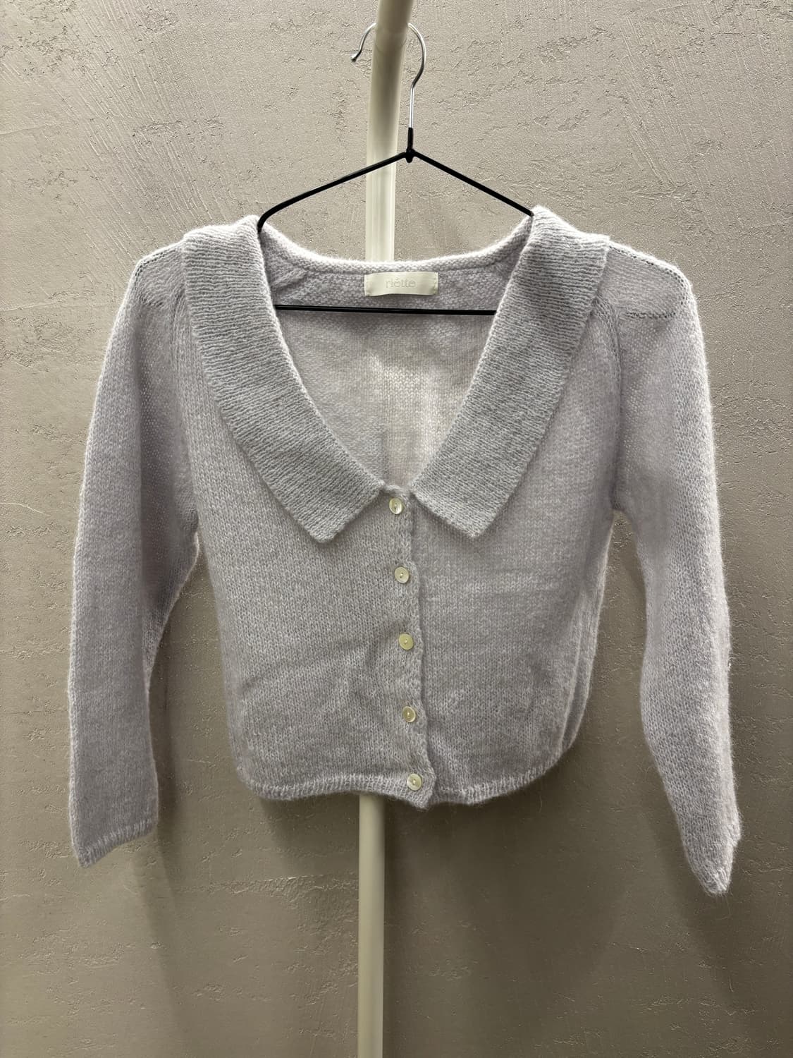 riette 리에뜨 라벤더 알파카 크롭 가디건 상품이미지2