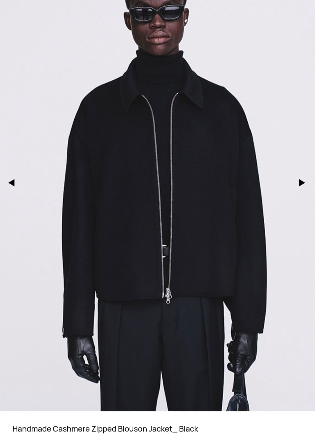 토니웩 핸드메이드 캐시미어 집업 블루종 자켓 M 상품이미지1