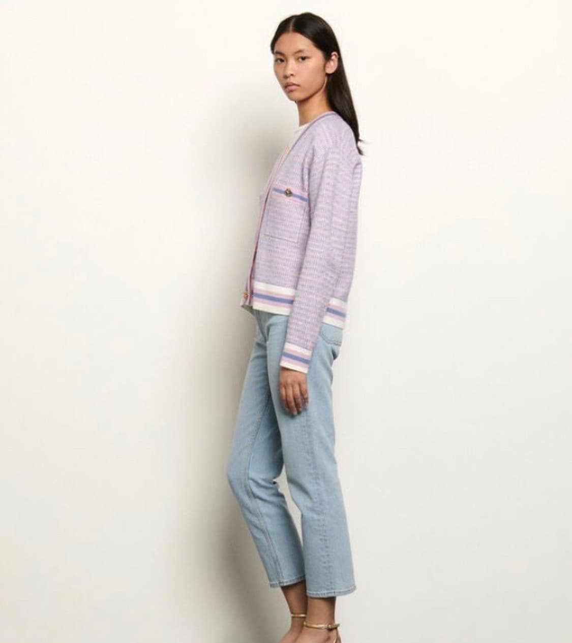 산드로 트위드 가디건 0사이즈 상품이미지3