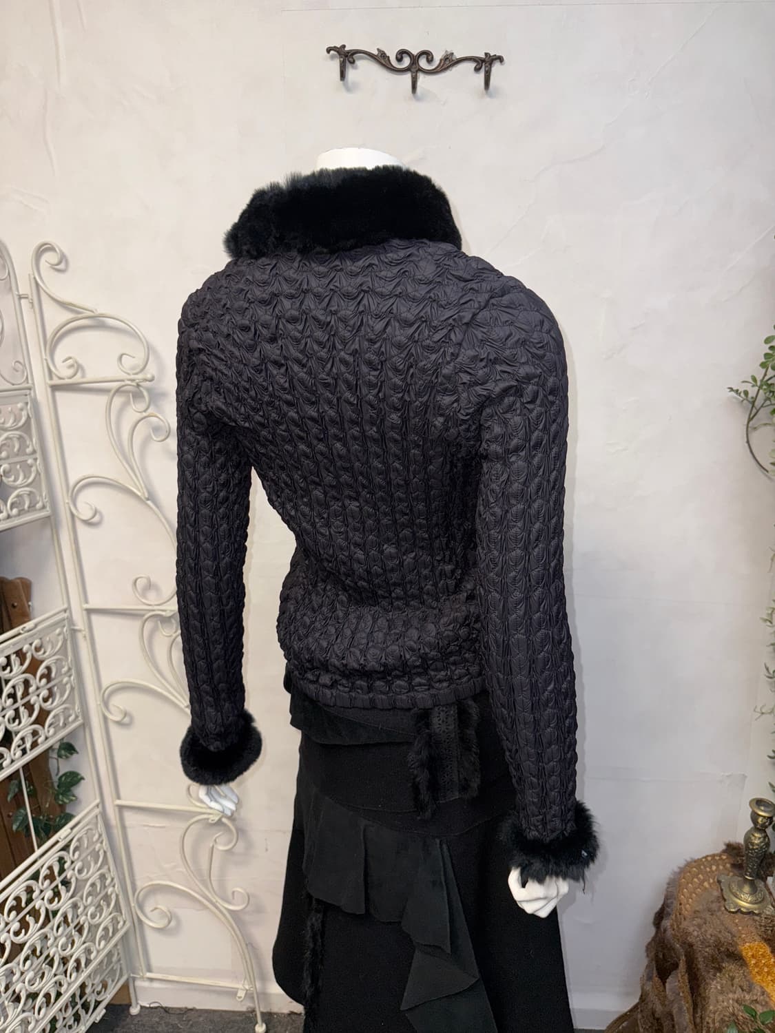 Bogner black rex&rabbit fur pleats 패딩 상품이미지7