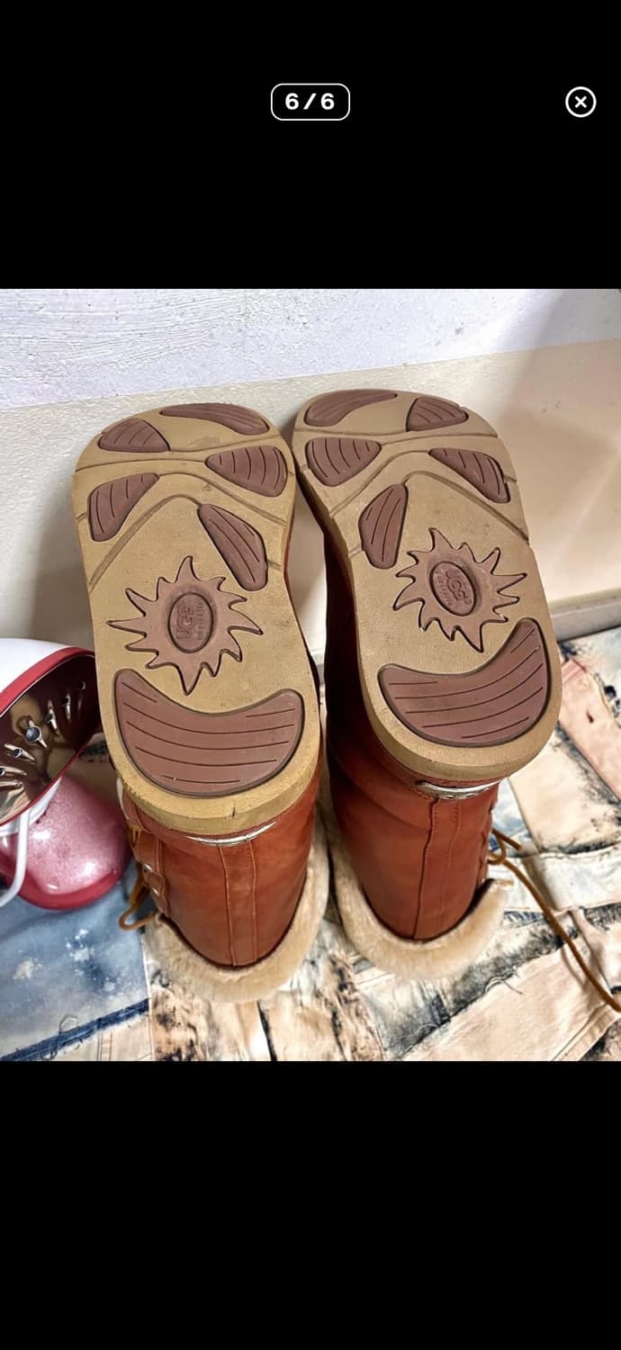 ugg 어그 레이스업 소가죽 빈티지 롱부츠 상품이미지6