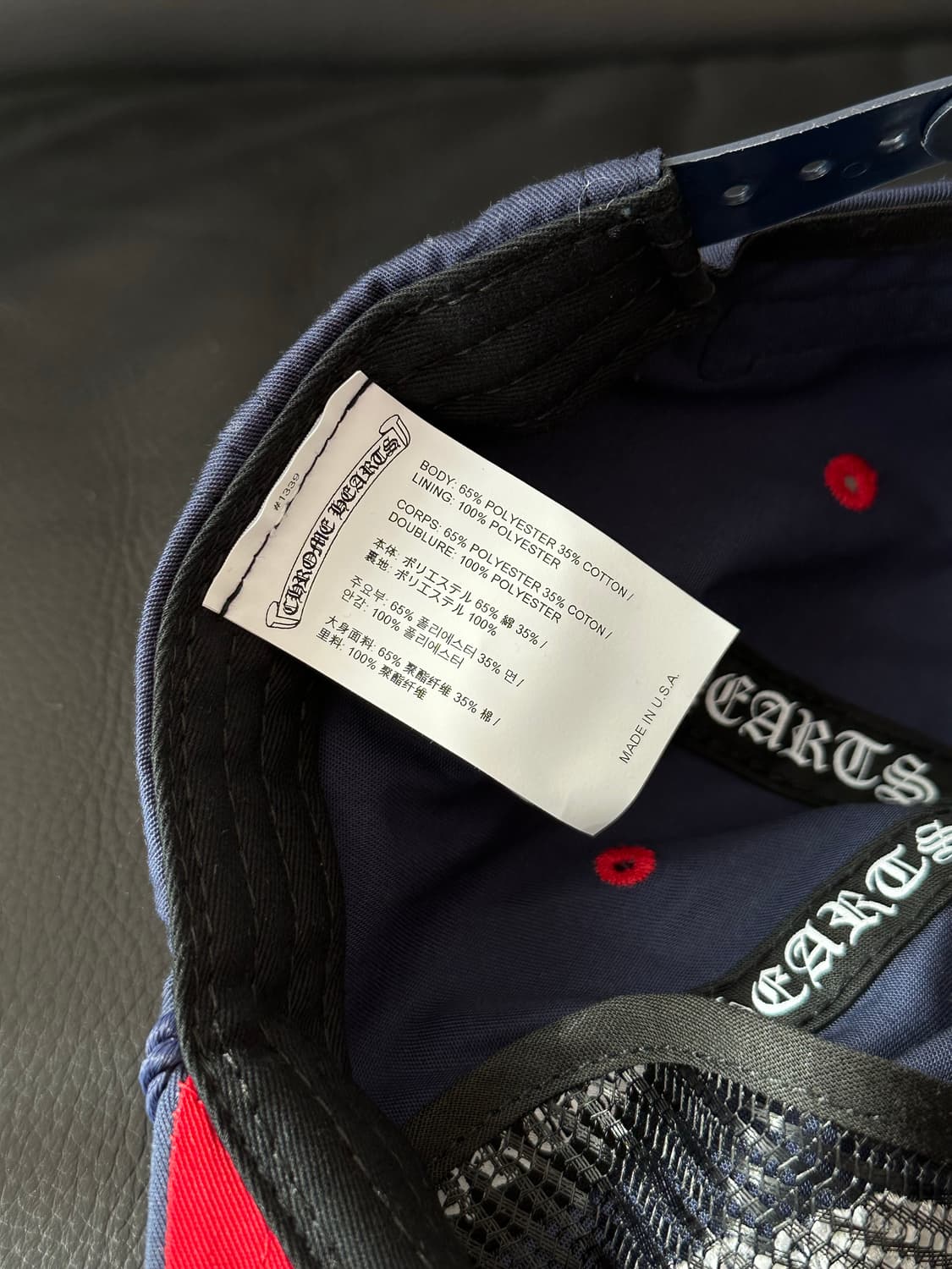 크롬하츠 가스스테이션 캡 모자 네이비 상품이미지7