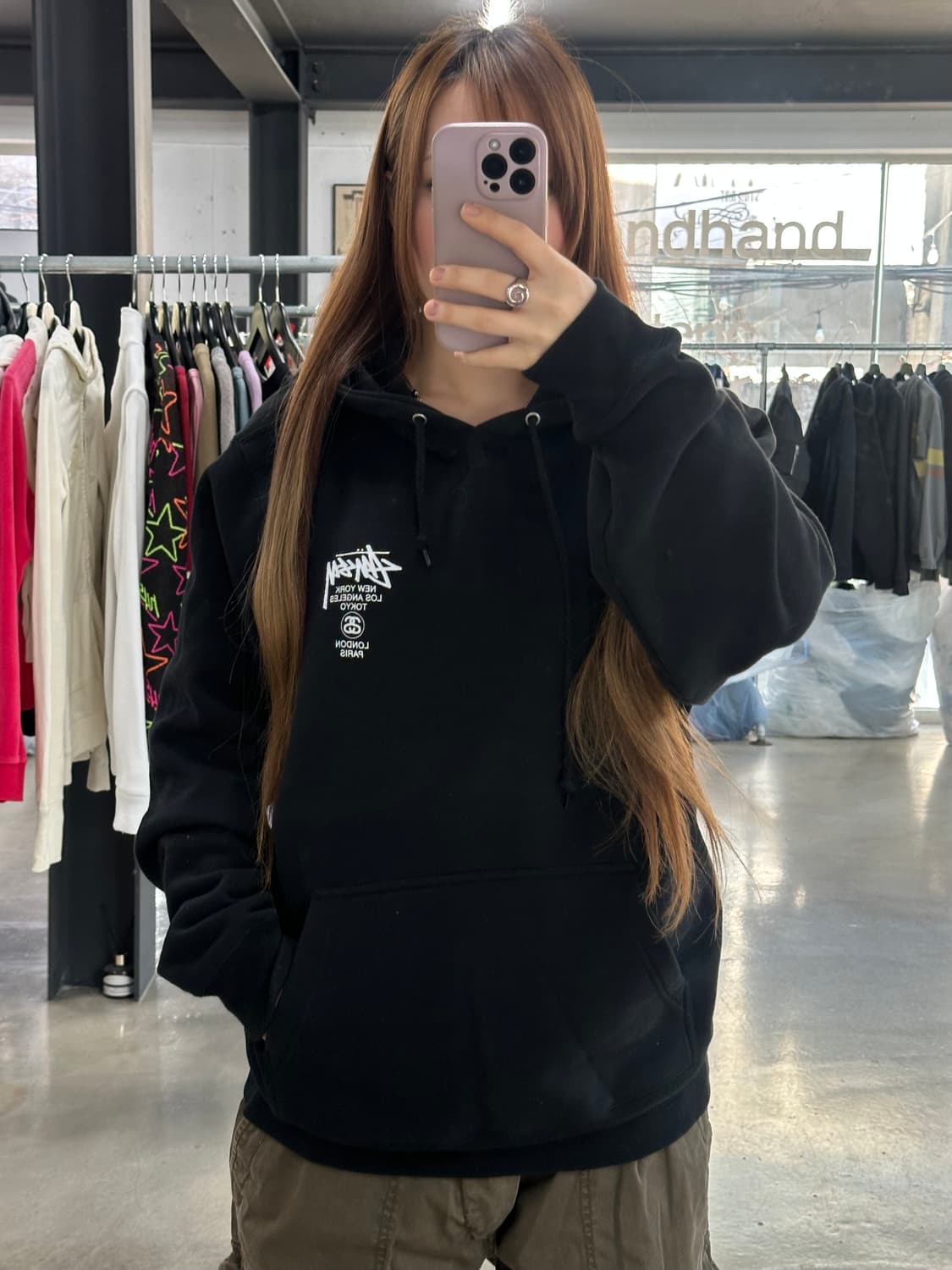 스투시 월드투어 후드티 블랙  상품이미지4