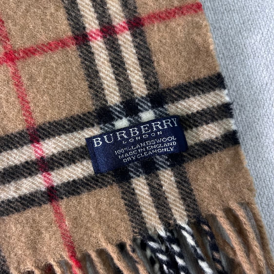 버버리 노바체크 램스울 베이지 머플러  상품이미지3