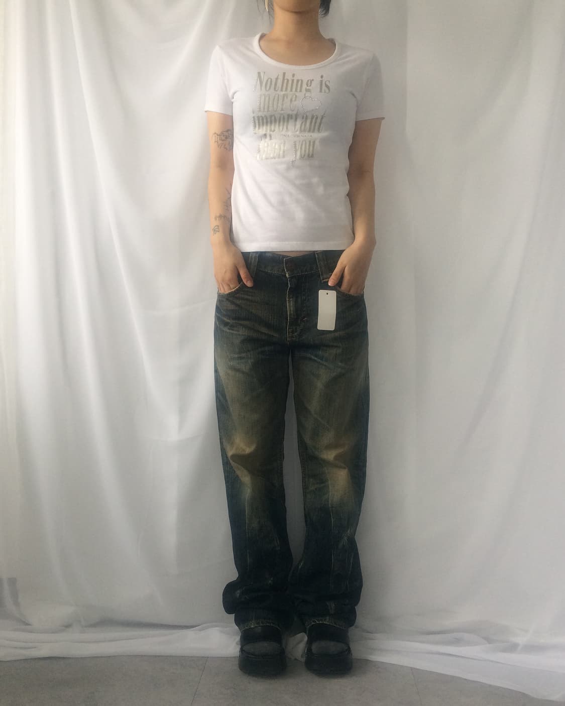 Lettering printing t shirt 상품이미지1