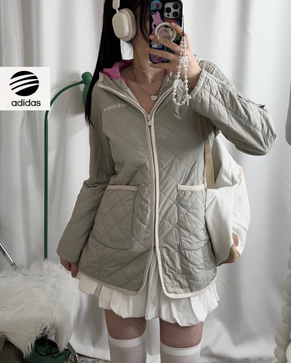 아디다스 연카키 퀼팅 후드 자켓 상품이미지1